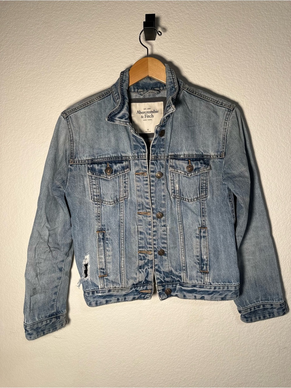 Abercrombie & Fitch Light Blue Denim Trucker Jacket